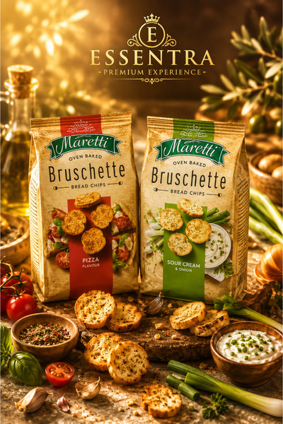 Essentra Home Maretti Bruschette Pizza & Sour Cream Onion Ekmek Cipsi 2'li Set