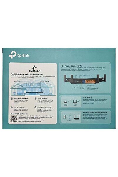 GULF GALLERY راوتر واي فاي ثنائي النطاق TP-LINK Archer C6 AC1200 - 5 جيجاهرتز 867 ميجابت في الثانية و2.4 جيجاهرتز 400 ميجابت في الثانية، تقنية MU-MIMO، تقنية Beamforming