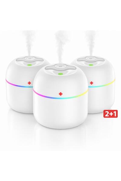 x5 Pachet 2+1 – Difuzor de aromaterapie și umidificator 220 ml cu LED RGB