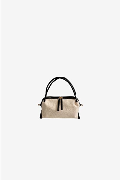 MARSEPTUN Blassom Double Handle Black Canvas Bag