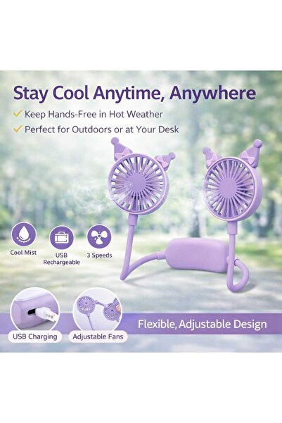 iqraafashion DianDi Neck & Desktop USB Fan Rechargeable Mini Portable Fan