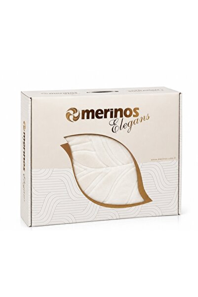 Merinos Elegans Kalın Embos Tek Kişilik Kutulu Battaniye (160x220) - Kemik
