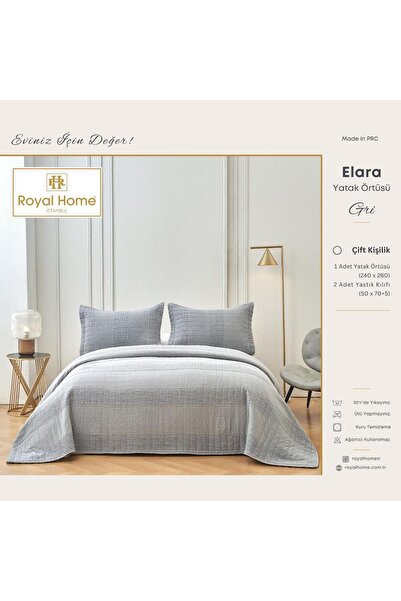 Royal Home Double Elara Cotton 3-Piece Bedspread