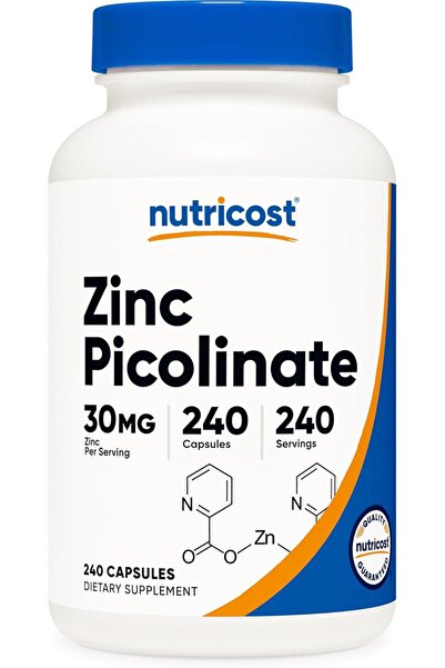 Nutricost Zinc Picolinate 30mg, 240 Capsules - Gluten Free and Non-GMO