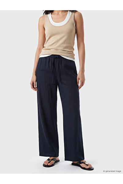 LC Waikiki Women's Linen Blended Pants with Elastic Waist