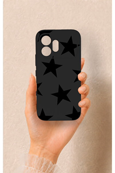 Vip Case Honor 600 Uyumlu Siyah Star Desenli Silikon Kılıf