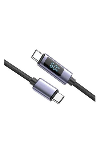 SOL Type-C to Type-C Fast Charging & Data Cable 60W with LED Display, Durable...