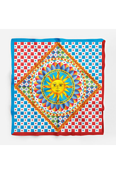tuaipek Mediterranean Sun Pattern 55X55Cm Bandana/Scarf
