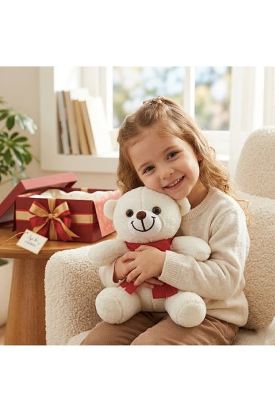 Sovdex Mini Plush Bear with Scarf - Children's and Baby's Sleeping Companion Extremely Sweet