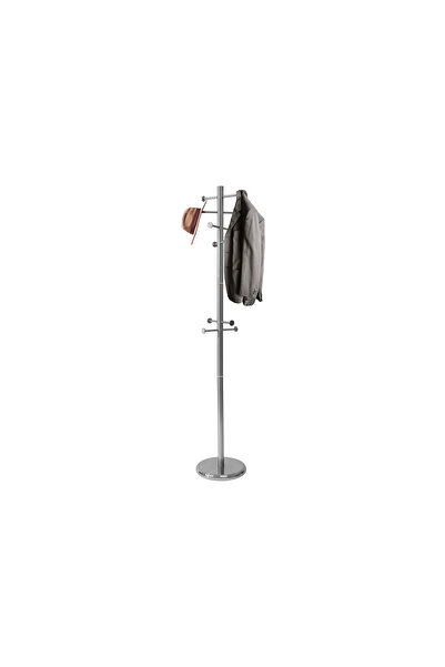 Target Home Καλόγερος μεταλλικός inox σατινέ Φ29x176εκ. με 12 γάντζους