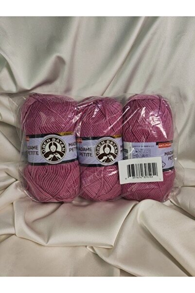 Ören Bayan Madame Peti̇te Antipilling Dark Pink Hand Knitting Yarn (3 Pieces)...