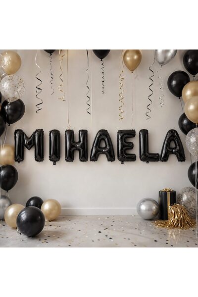 Flippy Baloane Folie Metalizate, Flippy, Set MIHAELA, Heliu sau Aer, Pai incl...