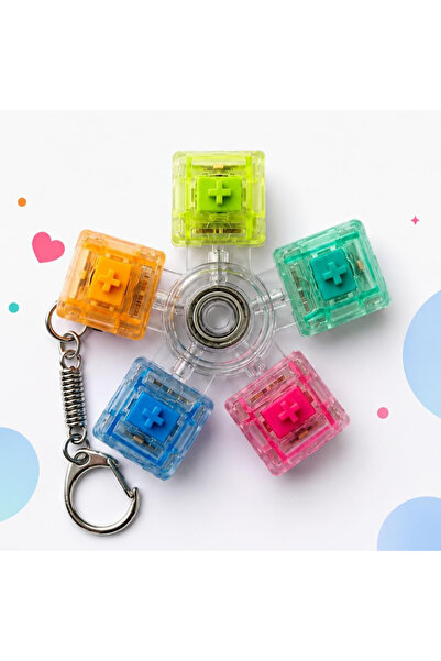 yusa stores Mekanik Switch Klavye Stres Çarkı - Renkli Tuşlu Fidget Oyuncak