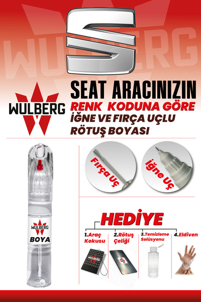 Wulberg SEAT Boya Koduna Göre Rötuş Boyası 25 ml İğne & Fırça Uçlu Kalıcı Çiz...