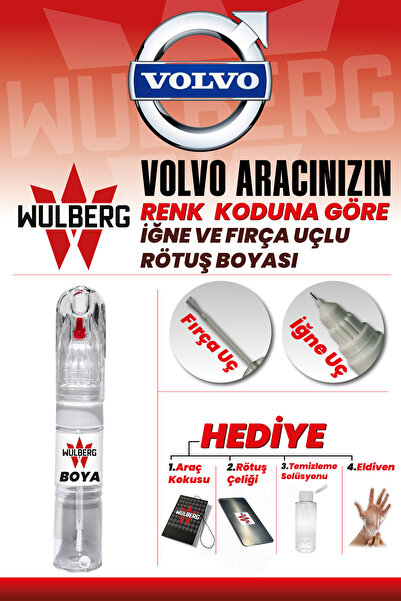 Wulberg VOLVO Boya Koduna Göre Rötuş Boyası 25 ml İğne & Fırça Uçlu Kalıcı Çi...