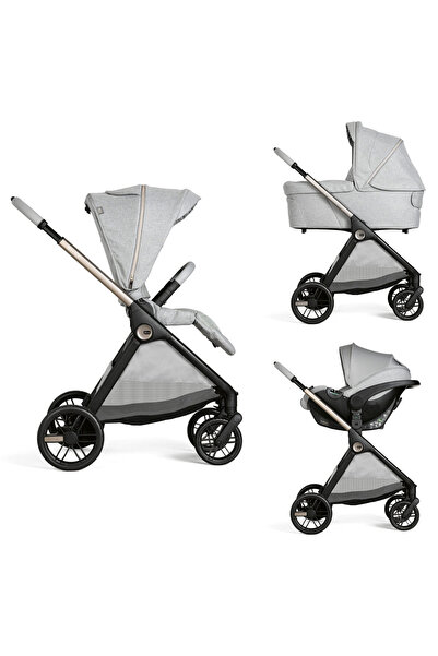 Chicco Carucior copii 3 in 1 Bellagio, Lunar Rock (gri deschis), 0luni+