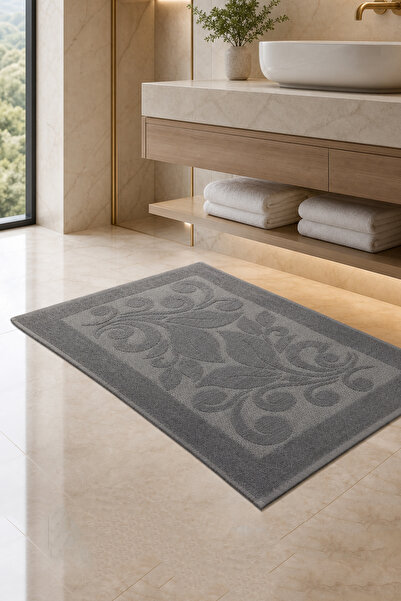 New Cotton Home Floral Premium 100% Cotton Jacquard Bath Foot Towel 50X70 cm ...