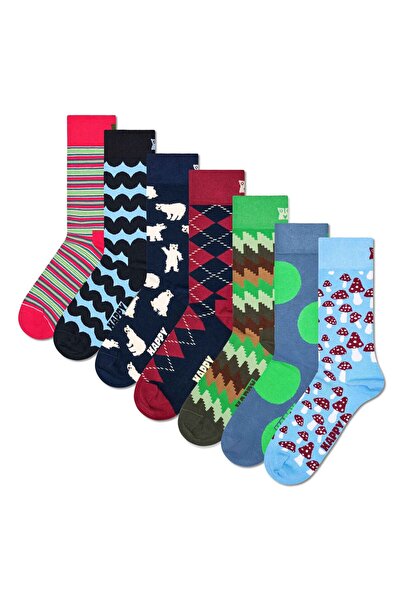 Happy Socks 7er Pack Unisex Socken - Geschenkbox, gemischte Farben