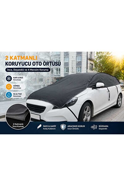 GARD OTO kar buz güneş brandası yarım oto branda 4mevsim hatchback brandsı