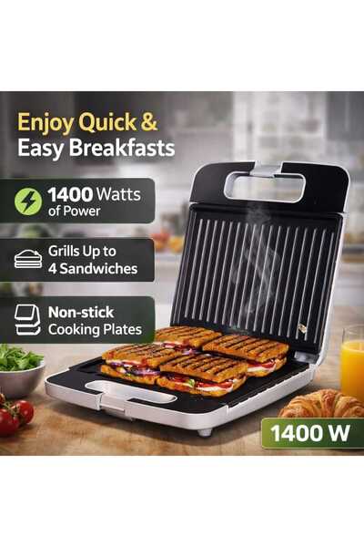 iqraafashion Impex Sandwich Maker 1400W Non Stick Grill Breakfast Maker