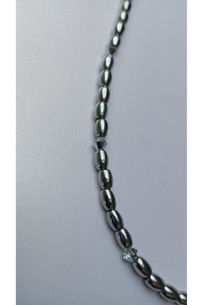 OEM Colier elegant cu margele de hematit și Swarovski Argent Flare