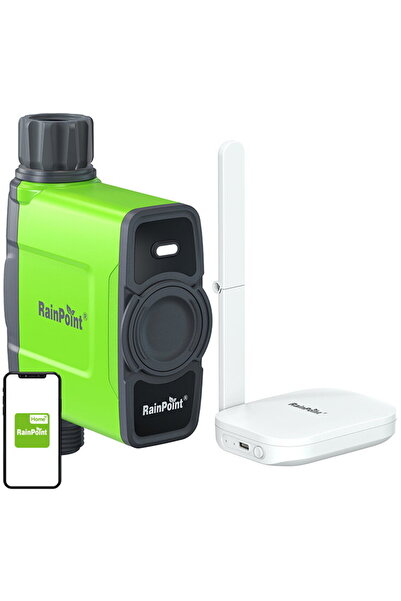 RAINPOINT Temporizator de irigare cu o singură zonă, Wi-Fi, cu Gateway Wi-Fi