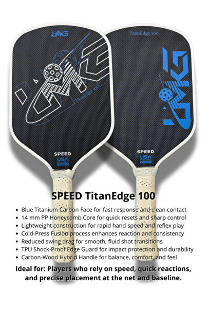 LMG Speed Carbon Fiber Pickleball Paddle with Honeycomb Core