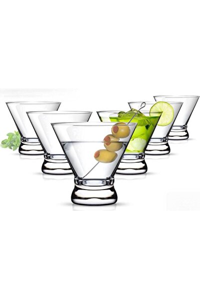 Boao Martini Glasses Set of 6, Stemless Martini Cocktail Glasses for Home Bar...
