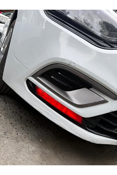 Ark Sticker Clio 4 Sis Farı Sticker Set 2014-2019 Uyumludur Kırmızı