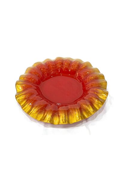 kvall 43cm Round Glass Buffet Tray