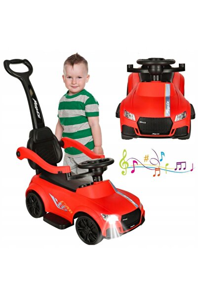 happyworld2026 Masinuta 2in1 Rosu cu Maner Parental fara pedale Lumina si muz...