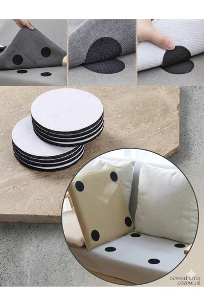 Raakmadezanmir 10 Adet Halı Kilim Koltuk Örtüsü Kaydırmaz Sabitleyici Cırt Yı...