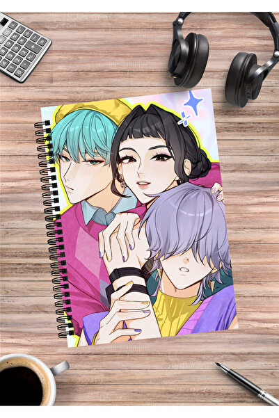mertfigur Kpop Demon Hunters Anime Spiral Notebook A5 (50 Sheets)