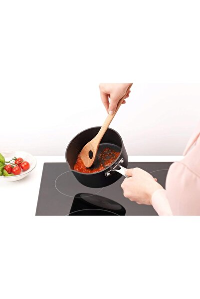 Brabantia طقم أدوات مطبخ خشبية من 3 قطع (خشب الزان) - ملعقة، ملعقة مسطحة، ومل...