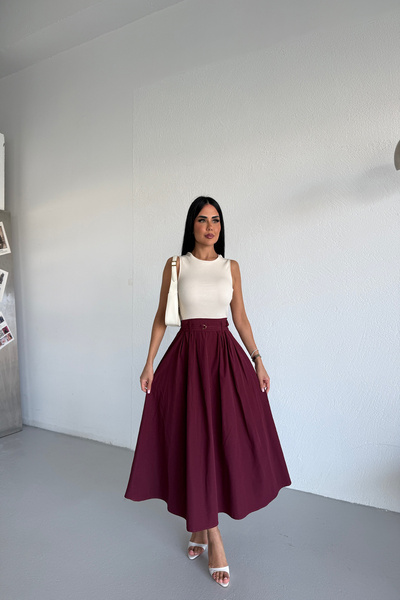 KAMACI BUTİK Crew Neck Zero Sleeve Dress with Belt