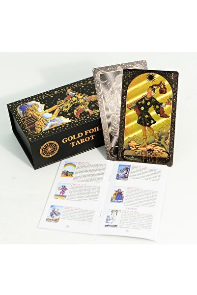 Galaksi Dükkanı Gold Foil Witchcraft Model Siyah-Gold Tarot/ Yaldızlı, Su geç...
