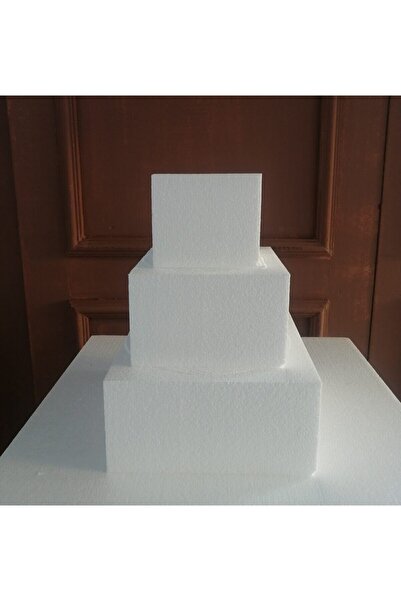 BERMU STRAFOR PARTY SHOP Maket Pasta Kare 3 Katlı20x10cm 15x10cm 10x10cm
