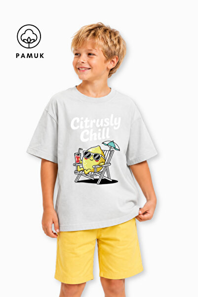 difa kids Lemon Printed Casual Short Sleeve Summer Boy's T-Shirt