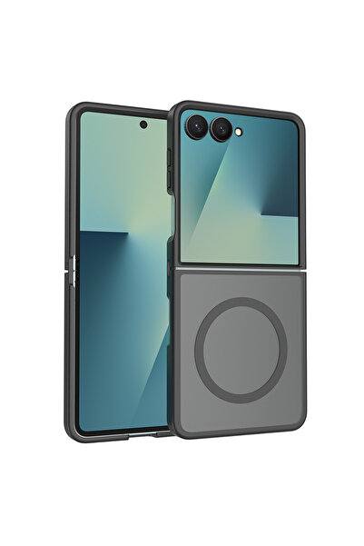 UnDePlus Galaxy Z Flip 7 Kılıf M-Safe Şarj Özellikli Kamera Koruma Çerçeveli ...