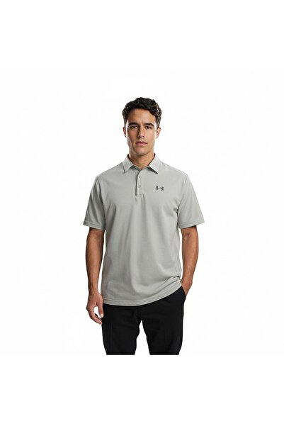 Under Armour Polo Yaka 1290140_069 Ανδρικό γκρι μπλουζάκι