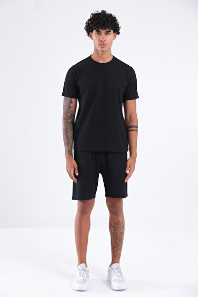 Rowinger Ανδρικό μπλουζάκι Oversize με λεπτομέρεια λογότυπου με υφή βάφλας κα...