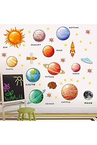The Bros 105PCS Outer Space Wall Decals, Solar System Wall Stickers