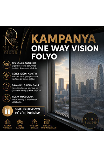 NIKSSTORE ONE WAY VISION DELİKLİ FOLYO CAM FİLMİ