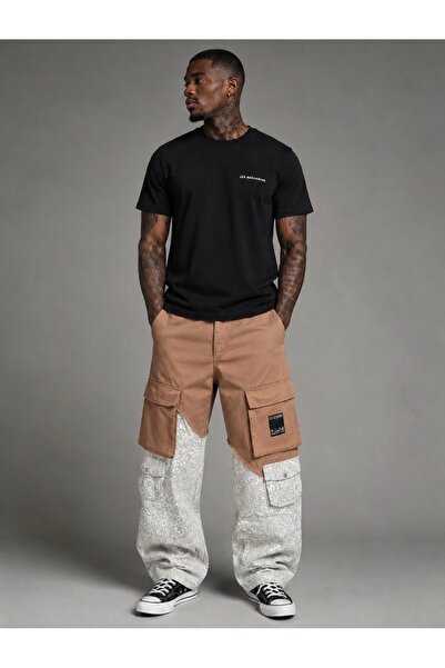 LES BENJAMINS Denim Baggy Fit Kargo Pantolon