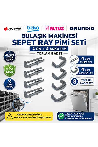 ÖZ BEYAZ EŞYA Arçelik 6230 HT Bulaşık Makinesi Sepet Ray Sonlandırıcı Pim Takımı