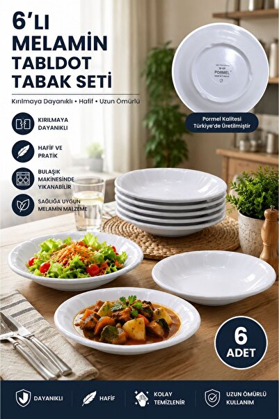 Tercih Home 6-Piece Table Dish Plate Meatball Plate Restaurant Plate High Qua...