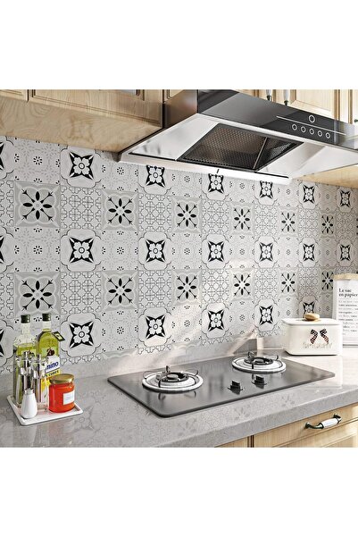 Vivendo Set 12 placi autoadezive tip marmura, design vintage, 30 x 30 cm vini...