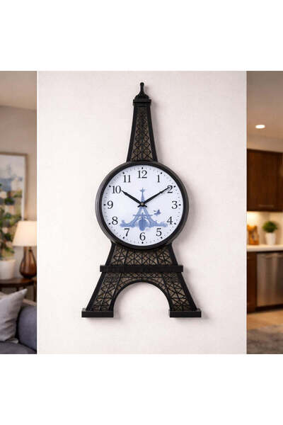 Vivendo Ceas de perete Turnul Eiffel 70 cm decor modern pentru living si birou