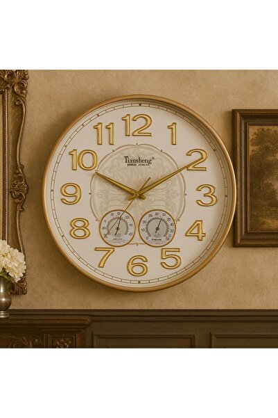 Vivendo Ceas de perete cu cifre fosforescente, 34 cm, Design modern si decorativ