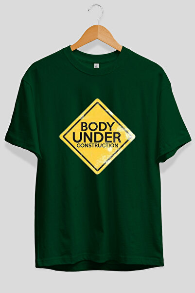 Ankhises Μπλουζάκι Body Under Oversize με στάμπα μπροστά, πράσινο, 100% βαμβά...